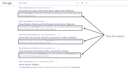 meta description meta description