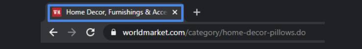 Page title in browser tabs Page title in browser tabs