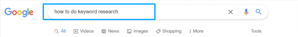 google keyword research