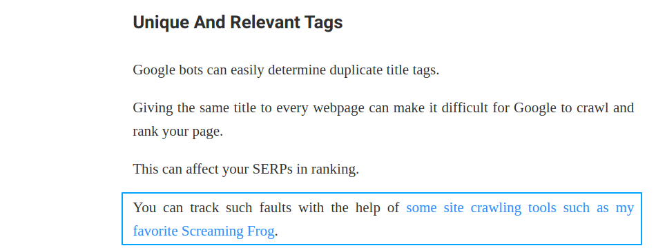 On Page SEO- Internal Links