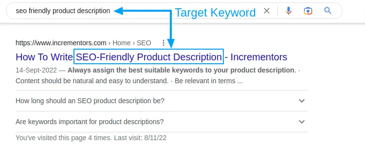 how to do seo on your own- optimize title - include target keyword